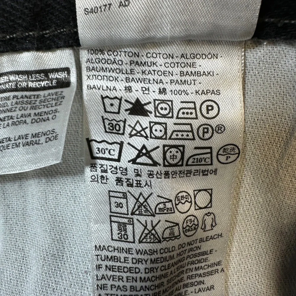 Levi's 505 Regular Fit Jeans Men's Size 36x34 Black Straight Leg Pants